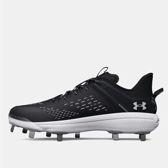New Under Armour Men's UA Yard Low MT Baseball Running Metal Black Cleats size 8 - Picture 2 of 6